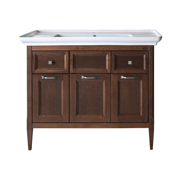 Тумба с раковиной ASB-Woodline Гранда 105 антикварный орех