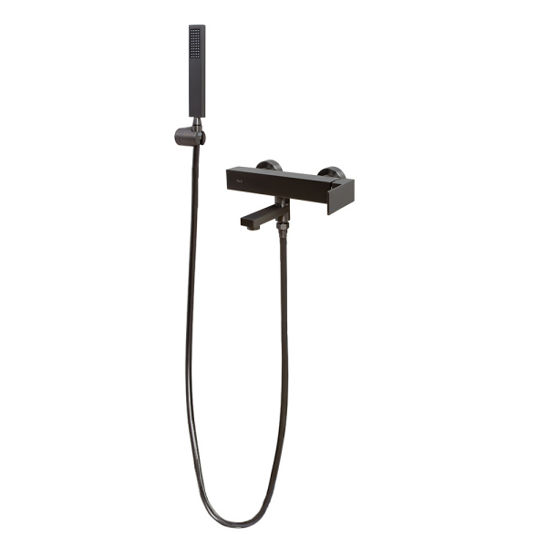 Смеситель для ванны с душем AVS Cube оружейная сталь