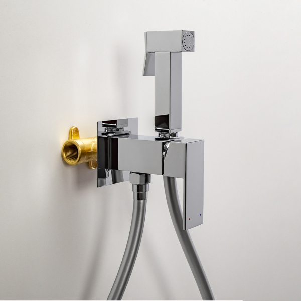 Гигиенический душ со смесителем AVS Cube хром