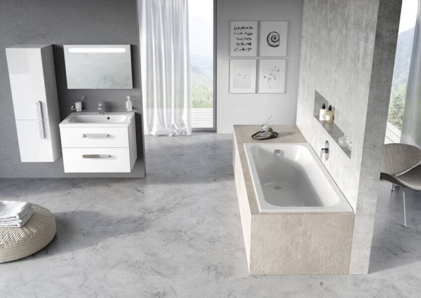 Акриловая ванна Ravak Slim City 160x70 белая, без ножек