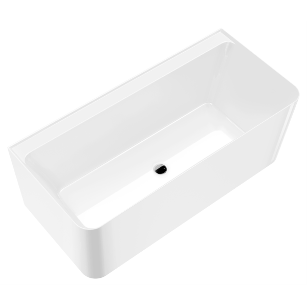 Акриловая ванна AVS Сканди 160x75 белая, с донным клапаном
