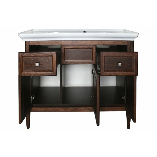 Тумба с раковиной ASB-Woodline Гранда 105 антикварный орех