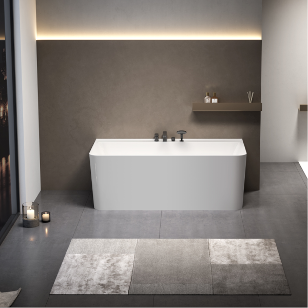 Акриловая ванна AVS Сканди 170x80 белая, с донным клапаном