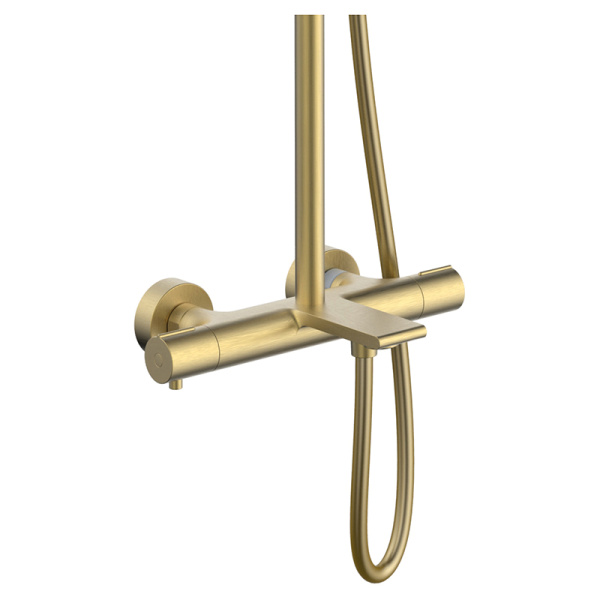 Душевая стойка с изливом AVS Elegant брашированное золото