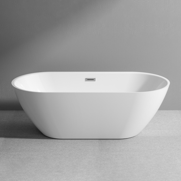 Акриловая ванна AVS Гера2 170x80 белая, с донным клапаном