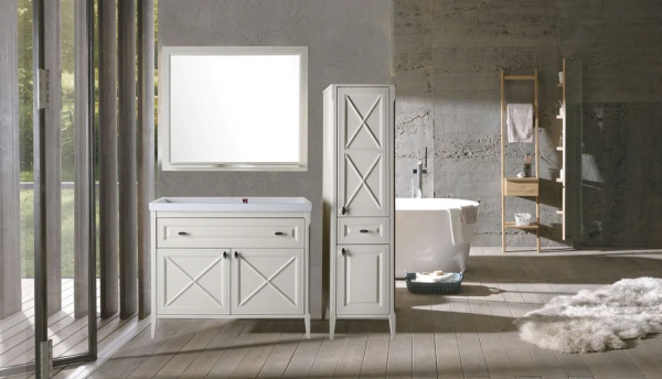 Тумба с раковиной ASB Wood Line Монте 100 бежевая