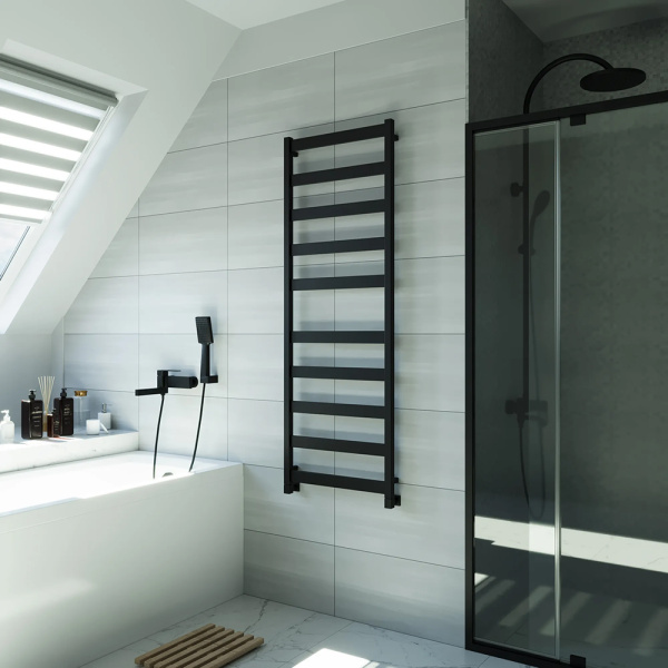 Полотенцесушитель водяной Grota Brezza 53x150 черный матовый