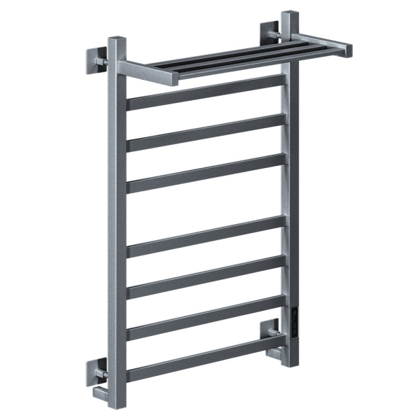 Полотенцесушитель электрический AVS Техно 50x80 с полкой, оружейная сталь