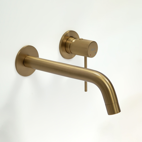 Смеситель для раковины AVS Pulse с внутренней частью, брашированное золото