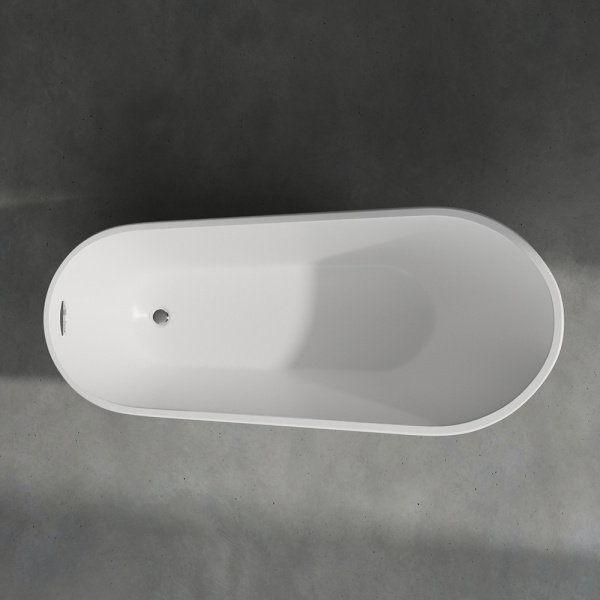 Акриловая ванна AVS Лилия 170х75 белая, с донным клапаном