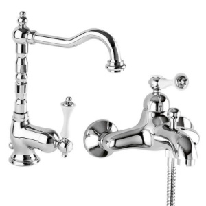 Комплект смесителей Cezares Margot MARGOT-LSM2-01-Bi+MARGOT-VM-01-Bi хром