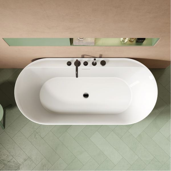 Акриловая ванна AVS Венера 170x80 белая, с донным клапаном