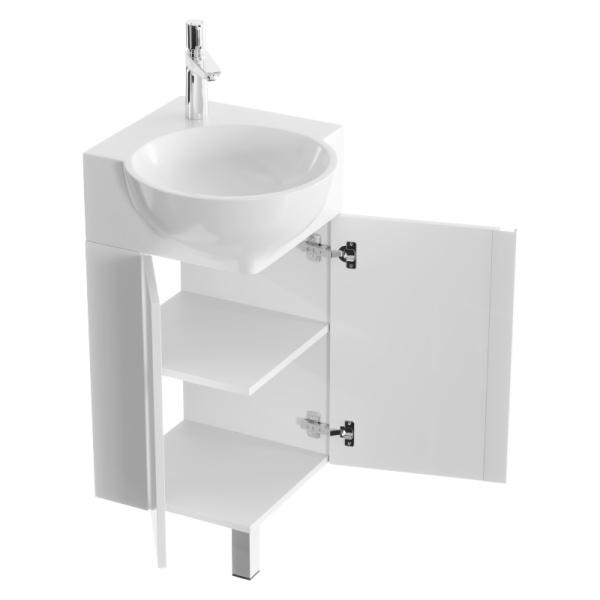Тумба с раковиной Aqwella Porto 45 белая