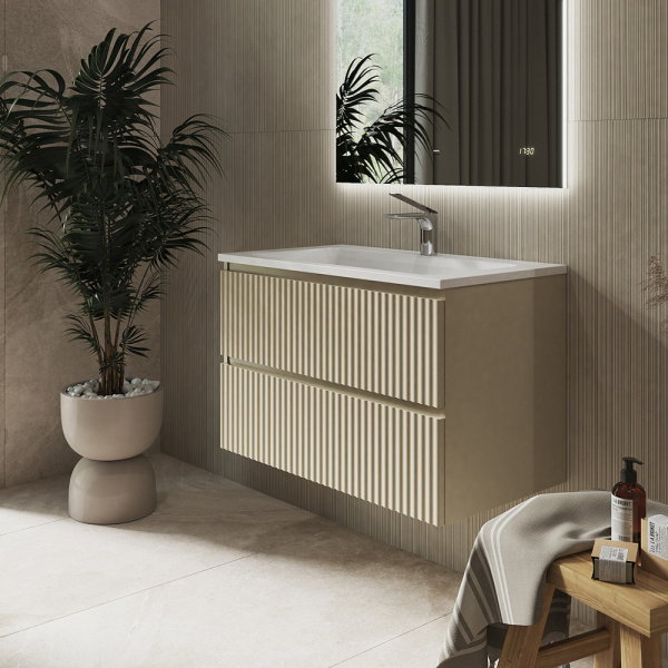 Тумба с раковиной RAVAL Coste 80 светло-коричневая