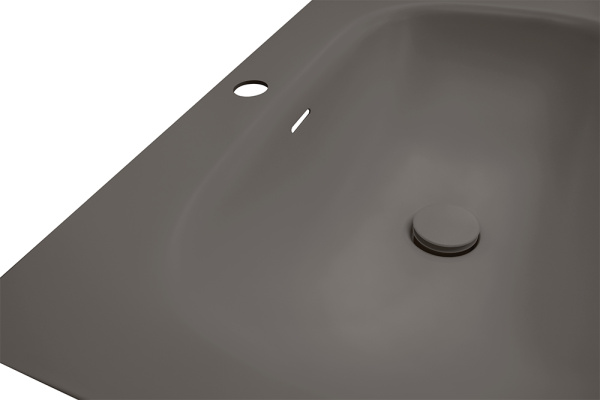 Раковина ZOV Oliveeka M115B100 100x46 темно коричневая матовая