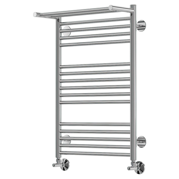 Полотенцесушитель водяной Terminus Аврора П16 50х78 с полкой, хром