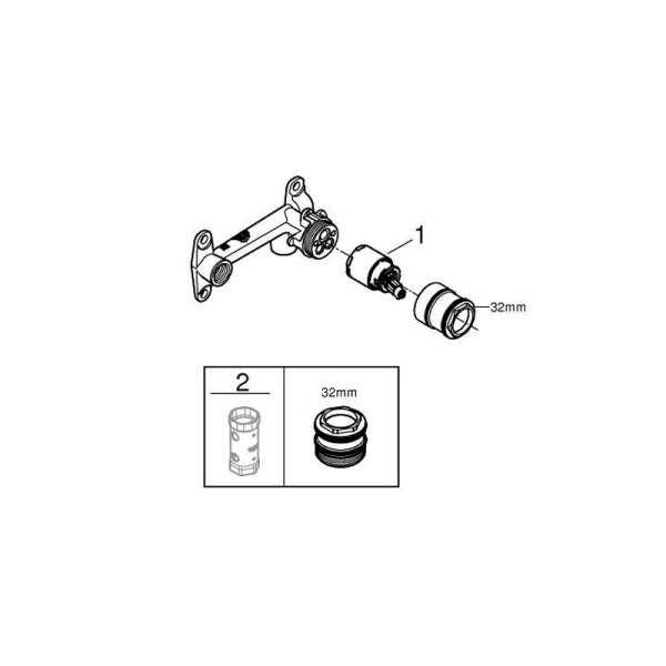Встраиваемый механизм Grandera Grohe 23303000