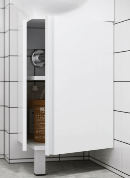 Тумба с раковиной Aqwella Porto 45 белая