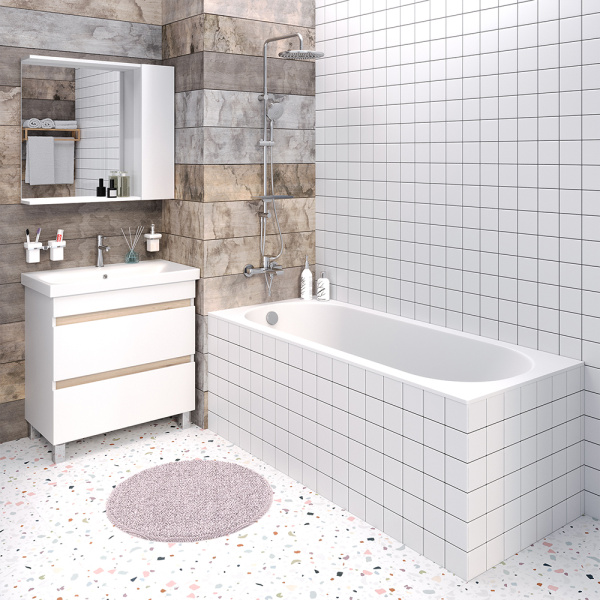 Ванна из искусственного камня Aqua de Marco Verona 170x75 белая с ножками