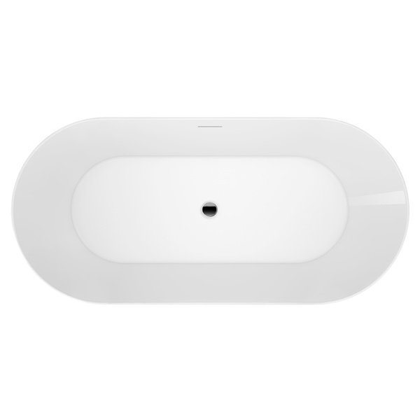 Акриловая ванна AVS Спарта 170x80 белая, с донным клапаном