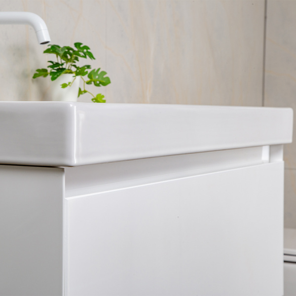 Тумба с раковиной AVS Гармония 80 белая (раковина 02 белая глянцевая)