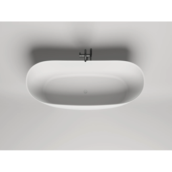 Ванна из искусственного камня Salini Noemi S-Sense 170x75 белая, с донным клапаном