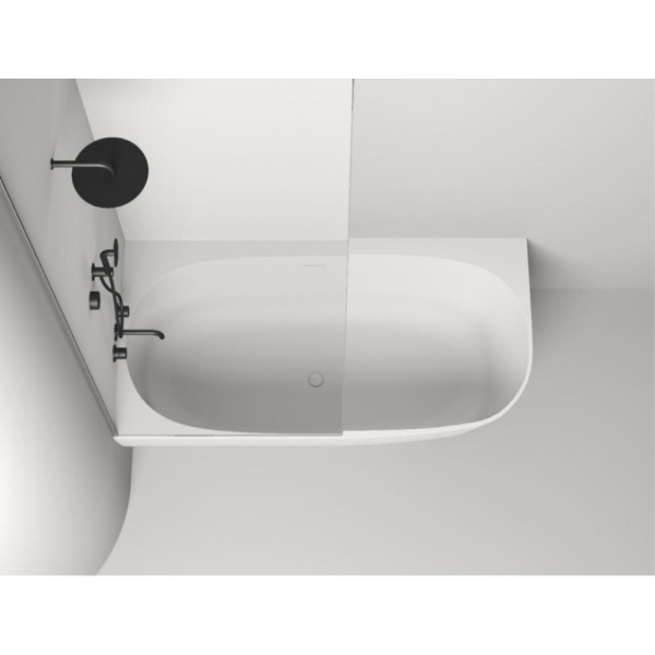 Ванна из искусственного камня Salini Sofia Corner S-Stone 170x85 L белая матовая, с донным клапаном