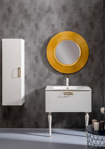 845-WG Пенал без ножек белый/золото Vallessi Avantgarde ARMADI ART