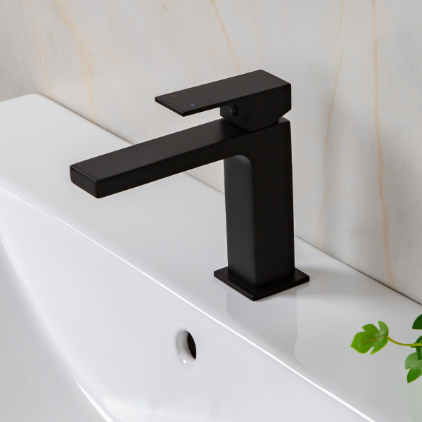Смеситель для раковины AVS Cube черный матовый