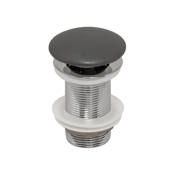 Раковина AVS Лилиан 36x36 темно-серая матовая с донным клапаном