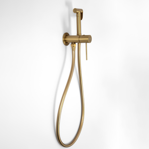 Гигиенический душ со смесителем AVS Slimmer брашированное золото