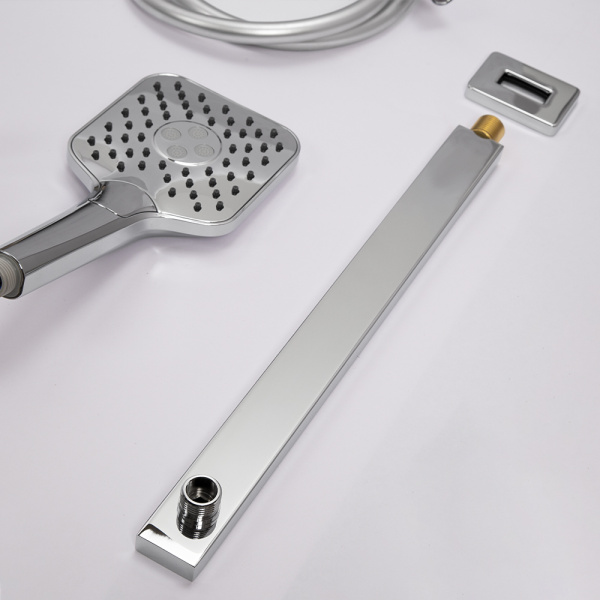 Душевой комплект AVS Luxury 3в1 квадратный, хром