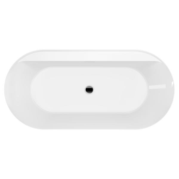 Акриловая ванна AVS Герда 170x80 белая, с донным клапаном