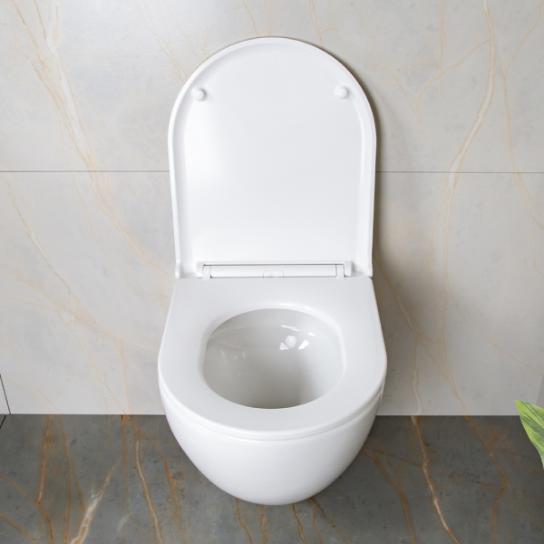 Унитаз подвесной AVS Атлант безободковый, белый