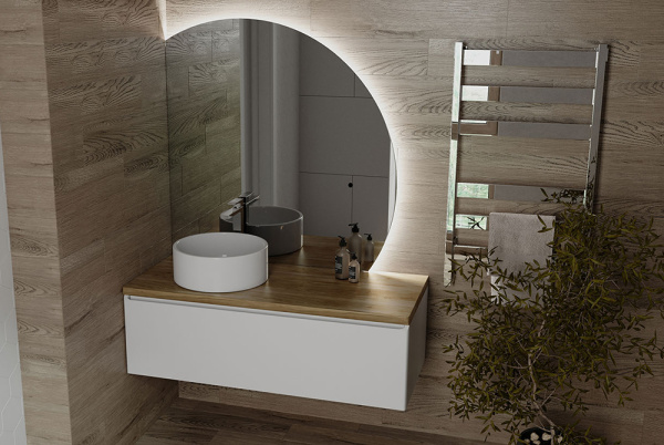 SolN.02.106/W/JR Зеркало 1060*1085 LED ИК-датчик Solis JORNO