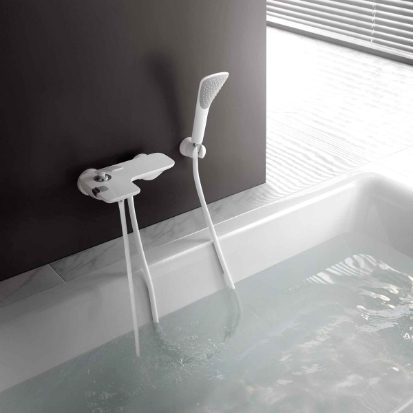 KLUDI FIZZ Душевой гарнитур для ванны 1S, белый хром 6765091-00