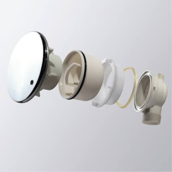 Поддон для душа Cezares Tray 100x100 белый, пятиугольный, акрил, с сифоном