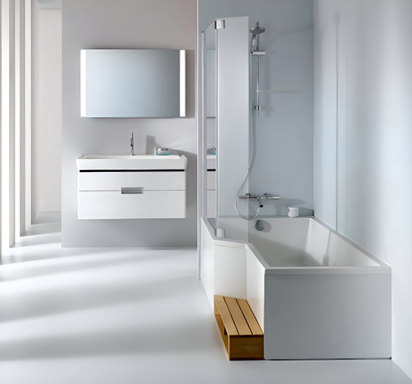 Акриловая ванна Jacob Delafon Bain Douche NEO 160х90 L белая, без каркаса